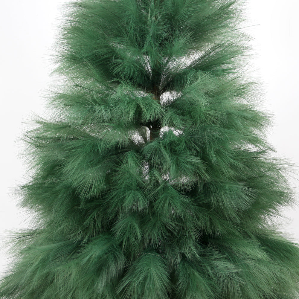 Unique New Design 210cm Dense Pampas Grass Christmas Tree Dark Green Large Christmas Trees Pure Handmade Artificial Tree