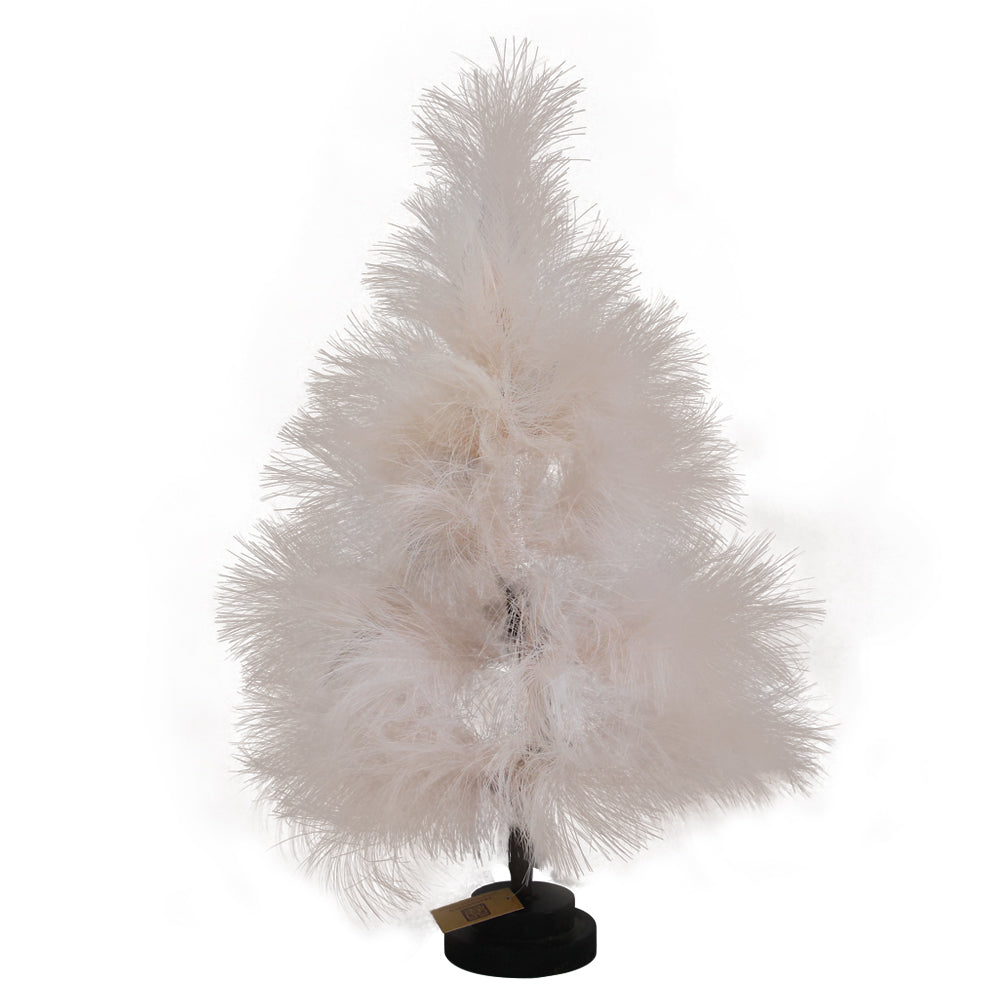 2-Foot Aritificial Mini Christmas Tree Fluffy and Dense Pampas Christmas Tree Table Top Christmas Tree Festival Decoration