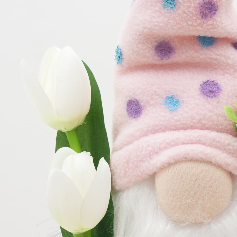 Newly Design Easter Gnomes With the Flower Elf Gnomes Plush Handmade Ornaments For Holiday Everyday Easter Decor