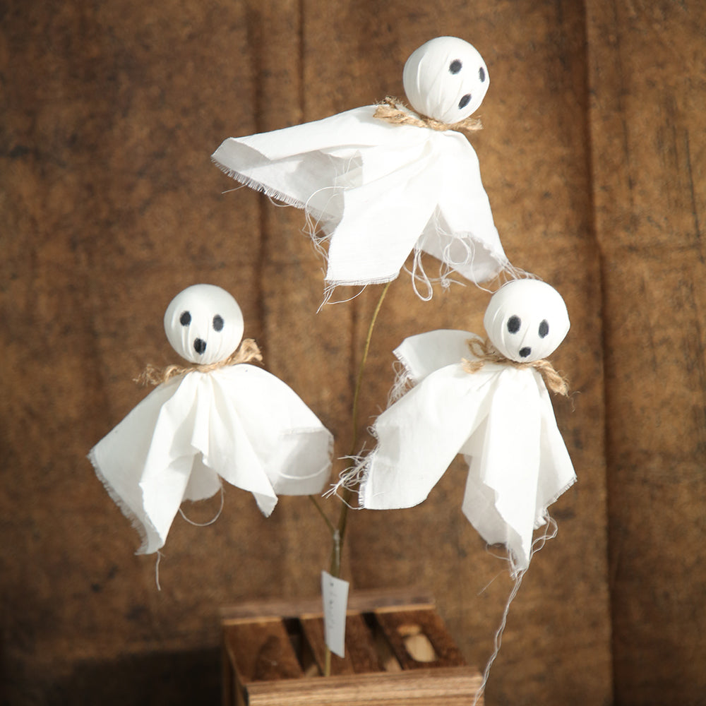 Newly Design Cheap Price Himulation Ghost Festival Decorations 3-Head Halloween Ghost Branches For Halloween Decoration