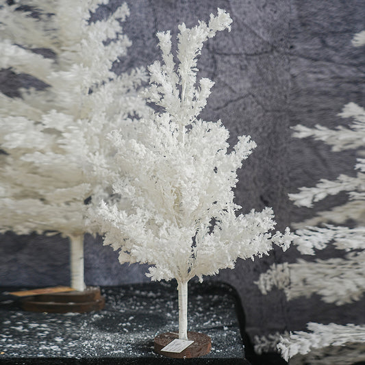 Exquisite Christmas Decorations 60cm White Christmas Tree Snow-white Style Small Indoor and outdoor Artificial Decorative Tree