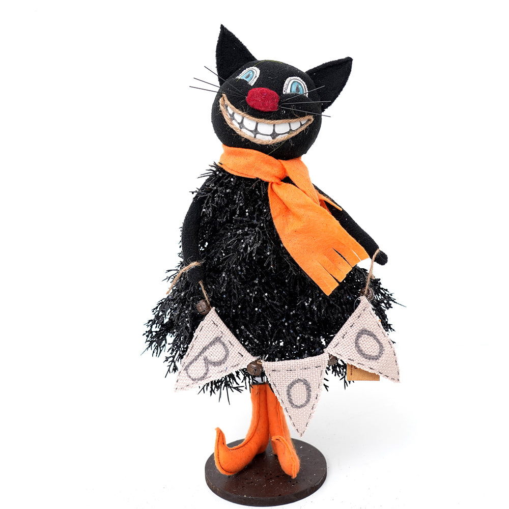 Cute Halloween Party Decor Design Funny Halloween Toys Black Scary Ccat Face Dolls For Halloween Indoor Decor