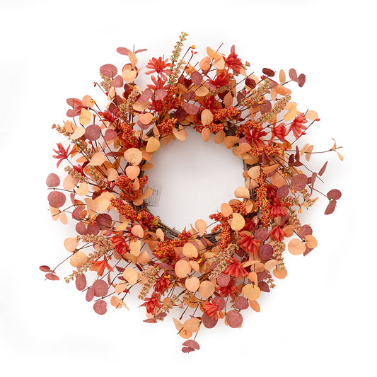 2024 Fall Artificial Wreaths High Quality 60cm Autumn Decorative Flowers, Wreaths and Plants Decorative Wreaths For Front Door Decor