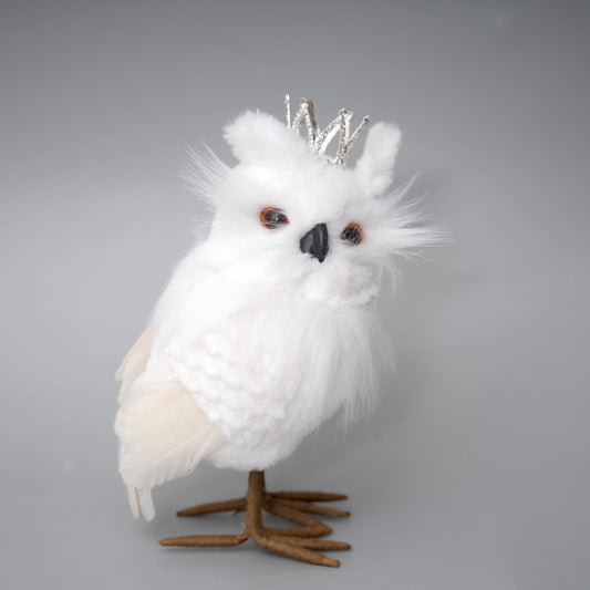 Multiple Styles White Artificial Owl Decor Handmade Owl Shape Home Decor Animal for Home Party Decorations