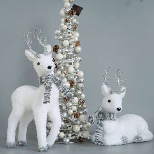 Wholesale High Quality Christmas Decorations White Standing Deer Christmas Gifts Deer For Wedding Party Home Store Decor