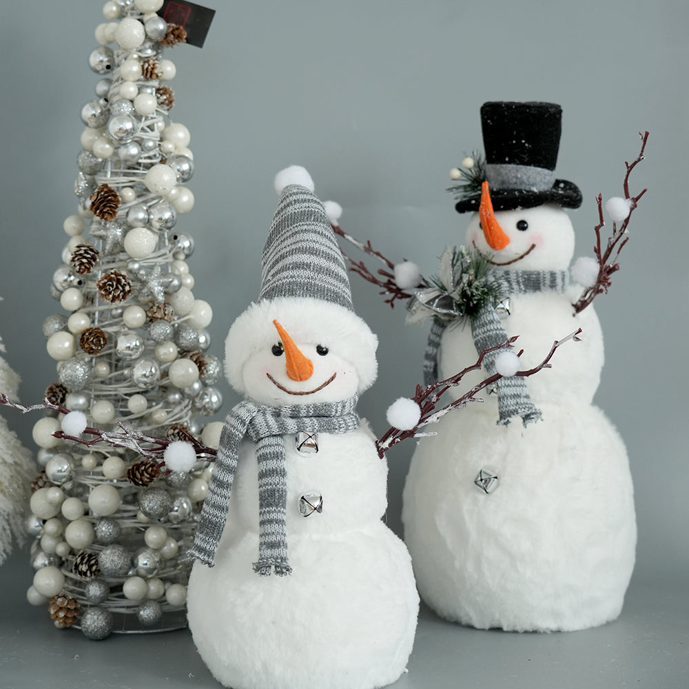 Xmas Decorations White Christmas Snowman Decor Christmas Gifts Hat Snowman Ornament For Christmas Decorations