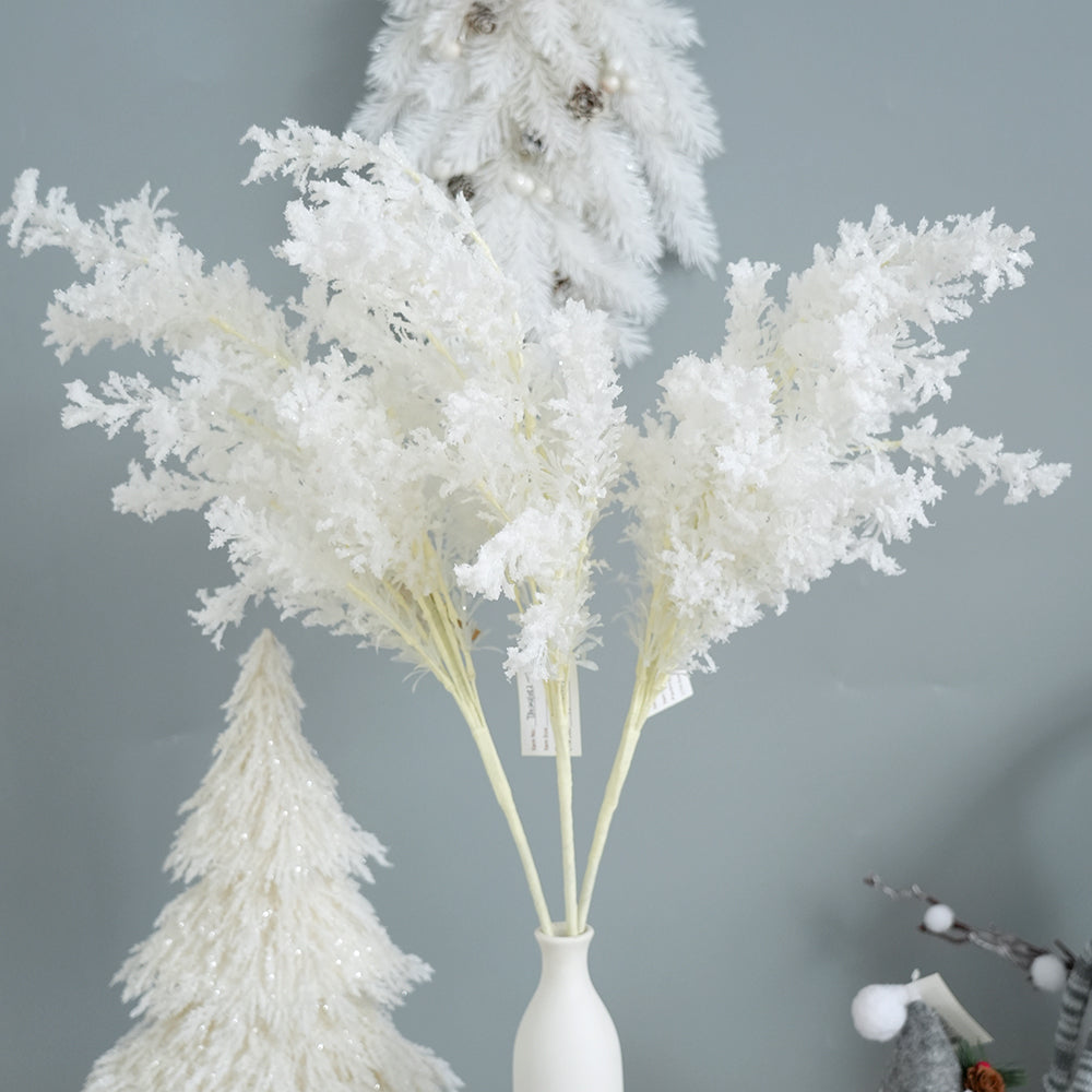 Canton Fair Hot Christmas Ornaments White Decorative Branches Hanging Pendulous White Series Aritificial Christmas Decor