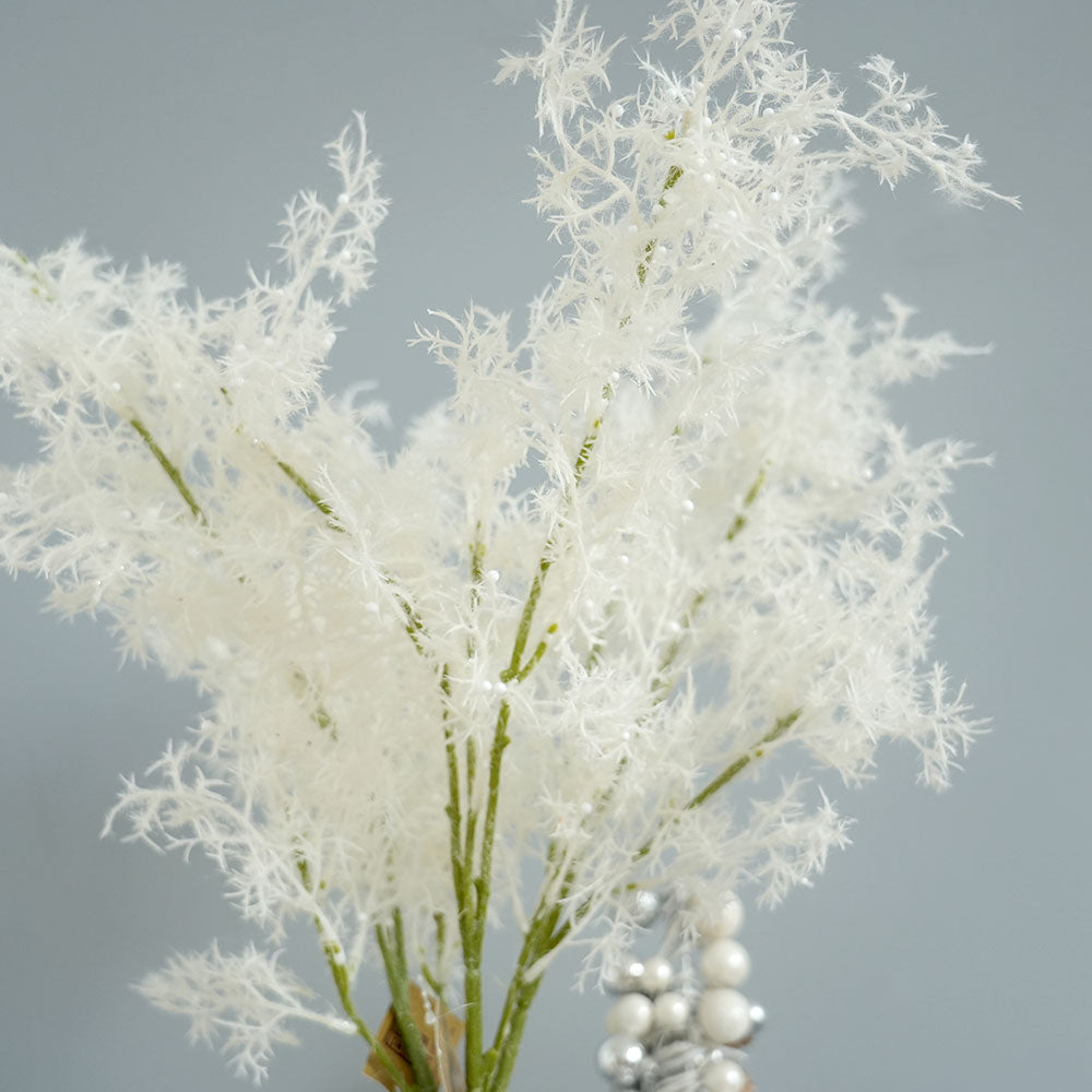 Christmas 2024 White Christmas Frosty Branches Artificial Long Branches Decorative Flowers For Festival Wedding Christmas Decor