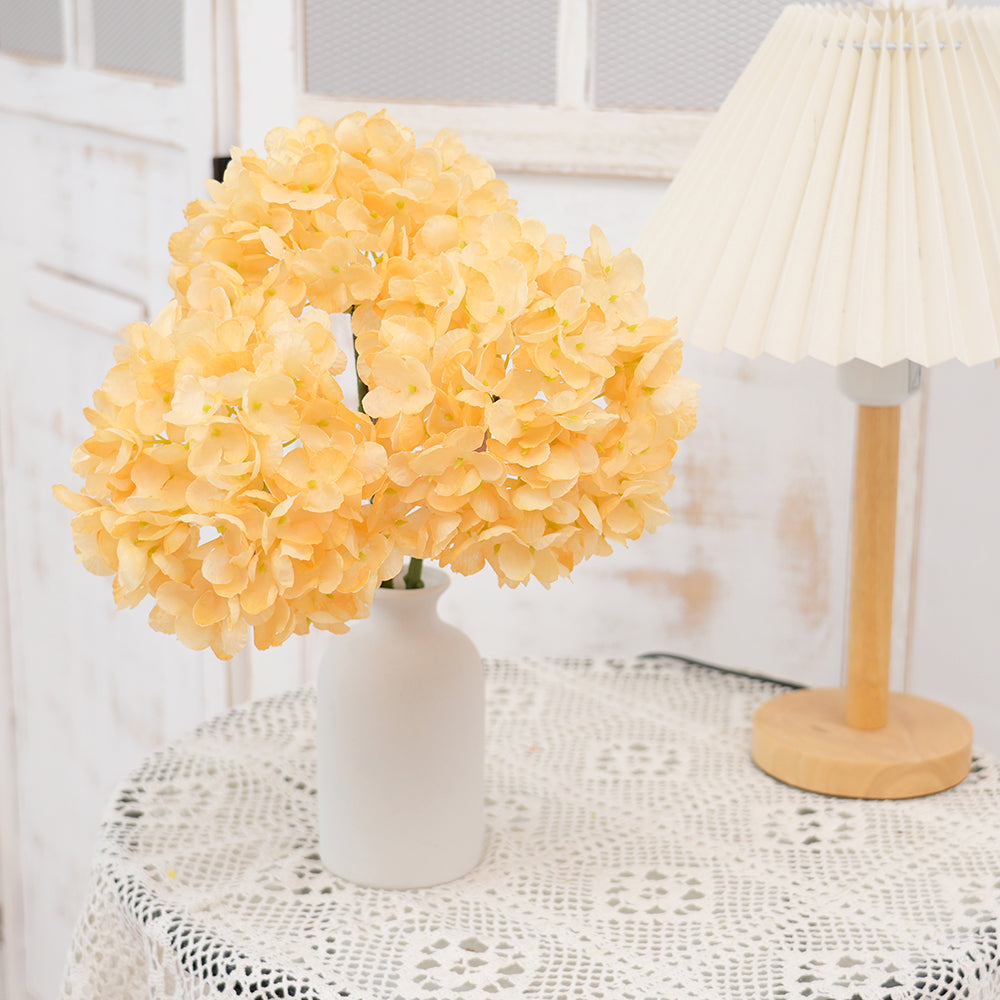 Single Branch Artificial Hydrangea Flower Wholesale Silk Hydrangea Decorative Flowers For Home Hotel Cafe Wedding Event