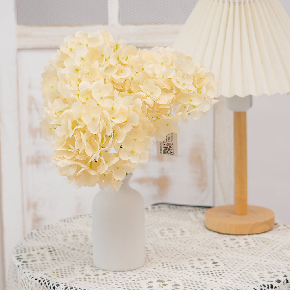 Single Branch Artificial Hydrangea Flower Wholesale Silk Hydrangea Decorative Flowers For Home Hotel Cafe Wedding Event