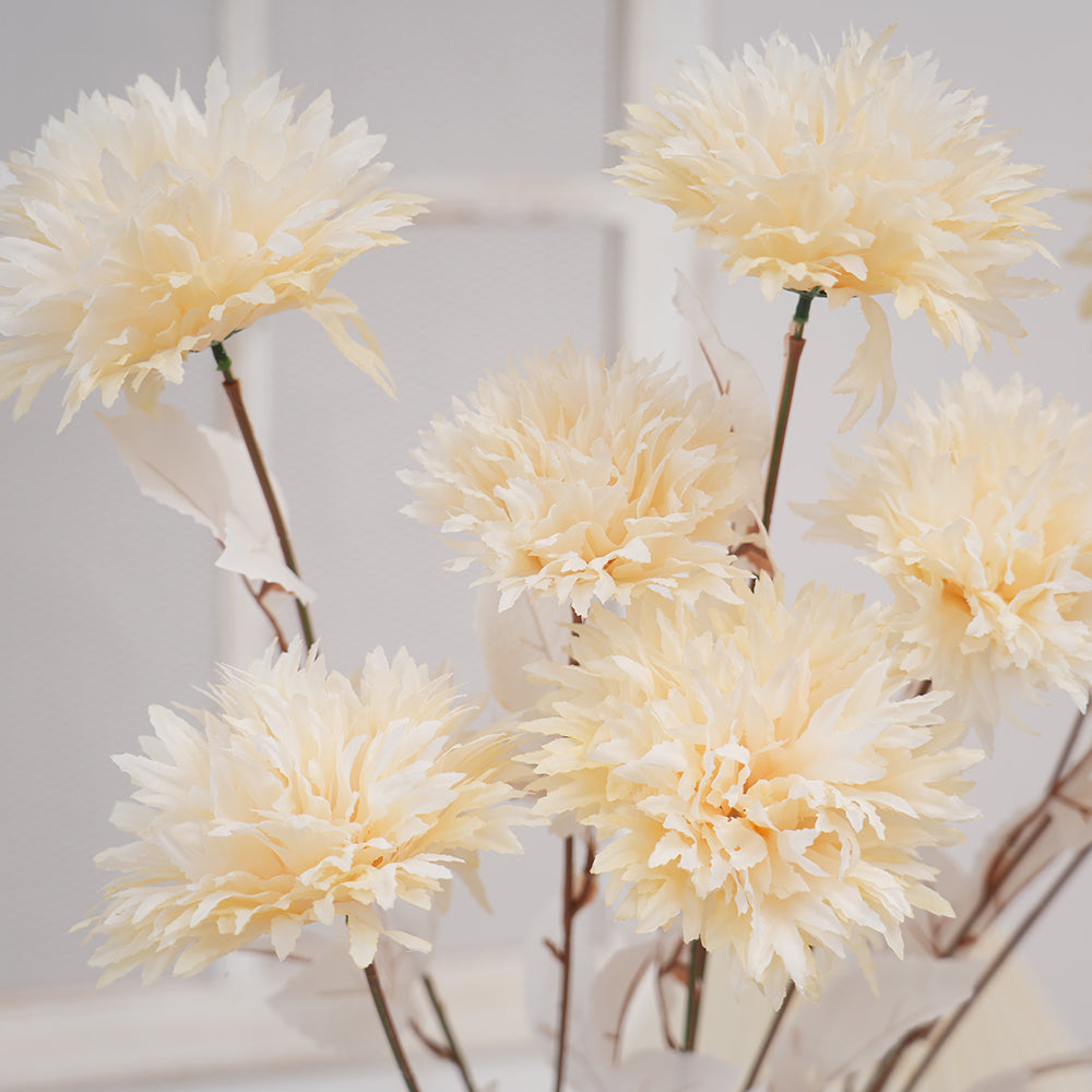 2024 3Head Ball Chrysanthemum Flower 82cm Artificial Floral Chrysanthemum Decorative Flowers For Home Garden Hotel Decoration