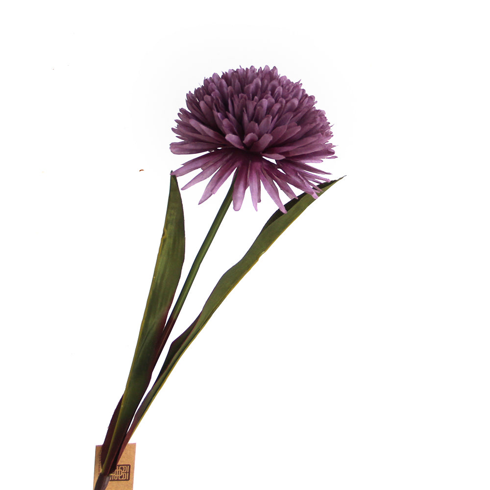 Hot Sell Decorative Flower Artificial Flowers Ping Pong Chrysanthemum Allium Spray Home Decoration