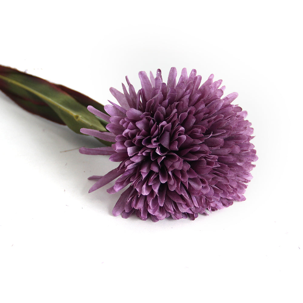 Hot Sell Decorative Flower Artificial Flowers Ping Pong Chrysanthemum Allium Spray Home Decoration