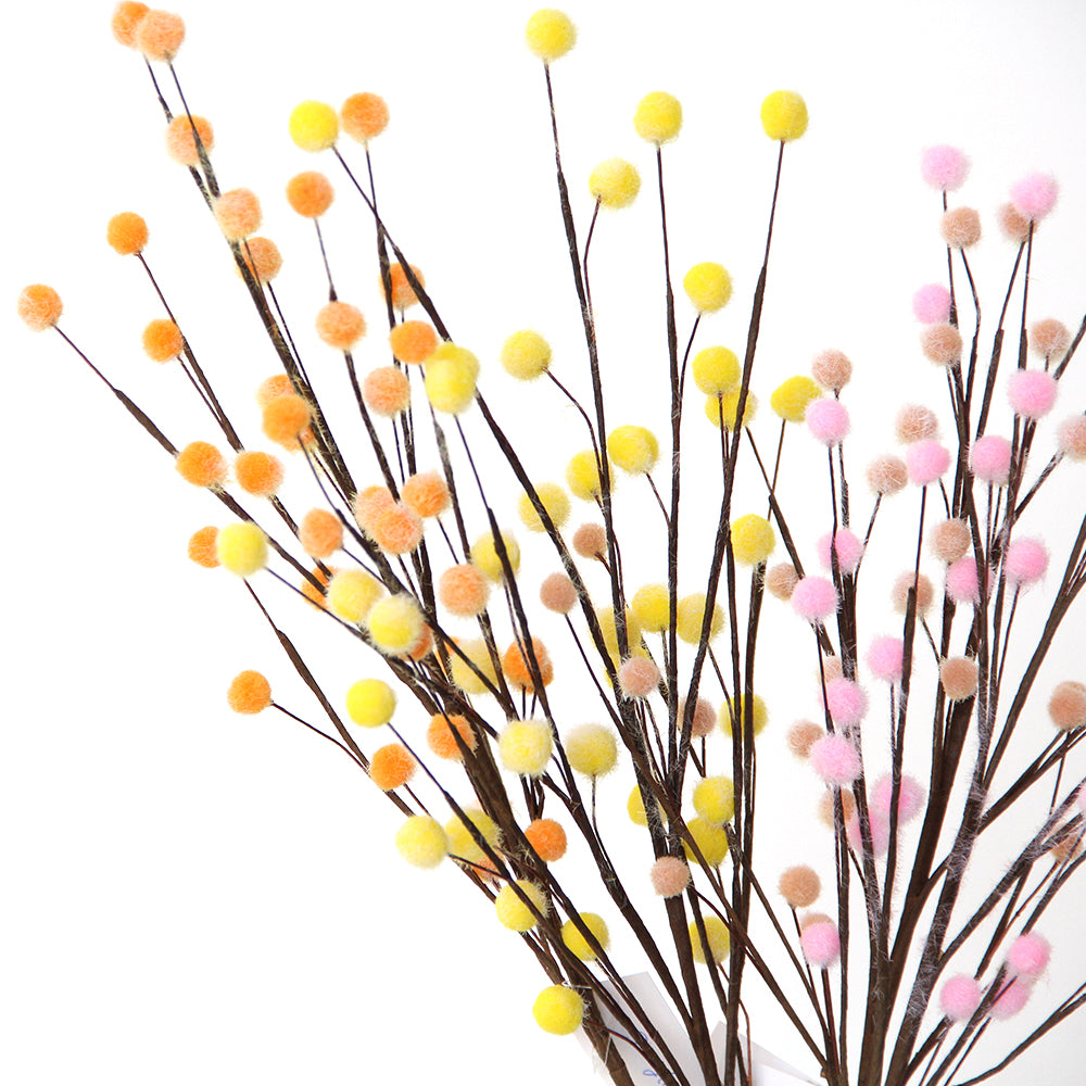 Wholesale Artificial Flower Dopamine Colour Artificial Flower Spray Spring Eco-friendly Materials Decor Flowers Festival Home Decoration