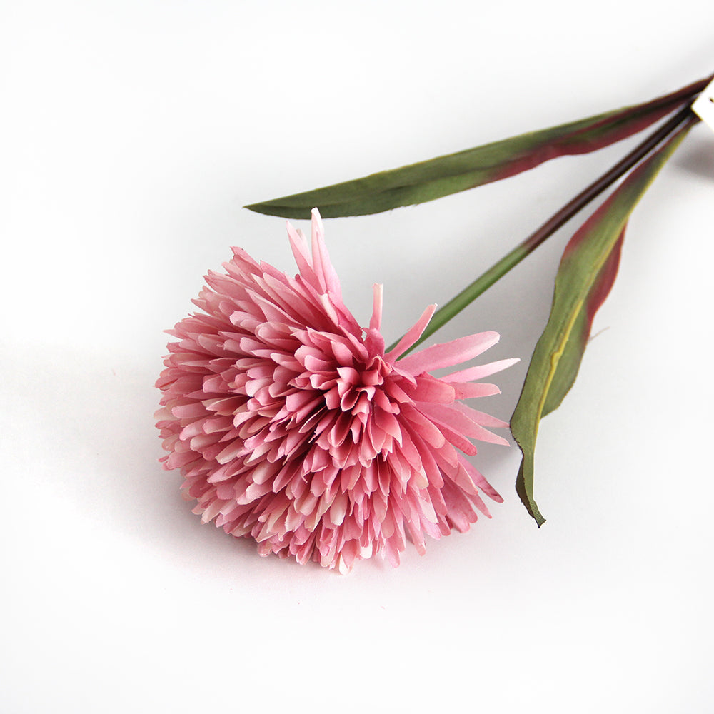 Hot Sell Decorative Flower Artificial Flowers Ping Pong Chrysanthemum Allium Spray Home Decoration