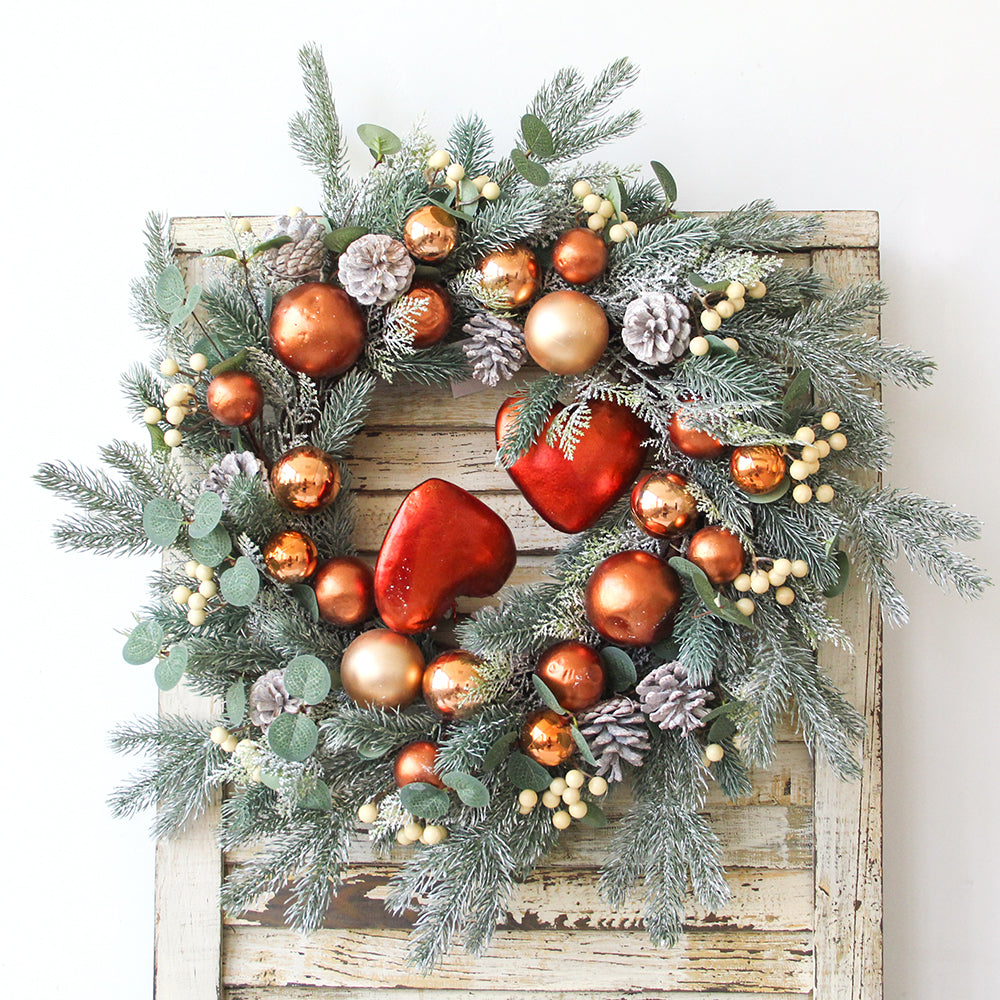 Creative Design 26INCH Christmas Wreath With Ball Large Artificial Christmas Wreath Door Hanger Christmas Decoration Supplies