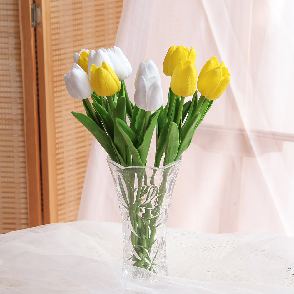 Hot Sale Tulip Artificial Flowers Multicolour Tulip Silk Flowers For Restaurant Hotel Cafe Wedding Event