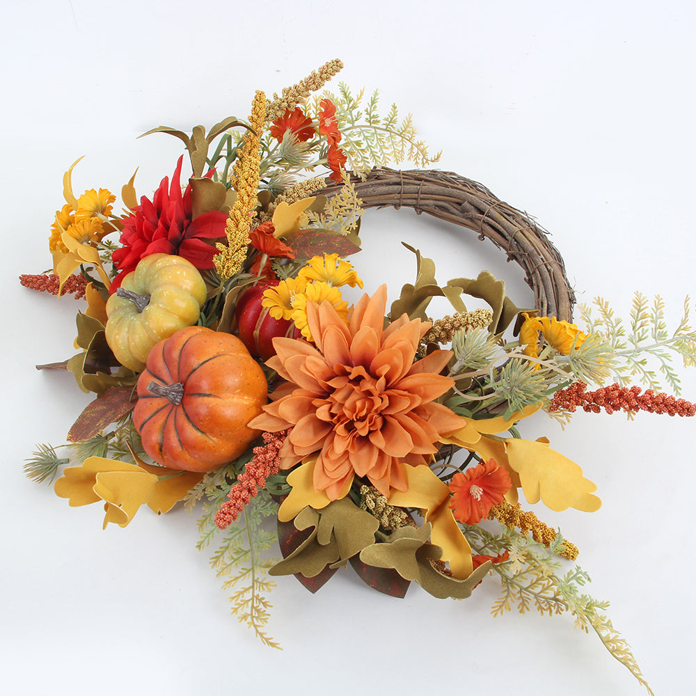 Factory Direct Artificial Dried Flowers Wreath Christmas Wreath Door Decoration Artificial Wreaths For Front Door