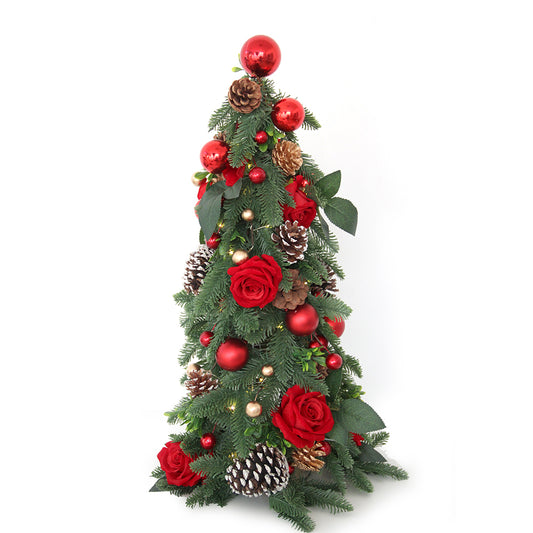 2024 Christmas Items 60CM Pine Tower Molding Christmas Decorations Small Christmas Tree With LED Light For Party Arrangement