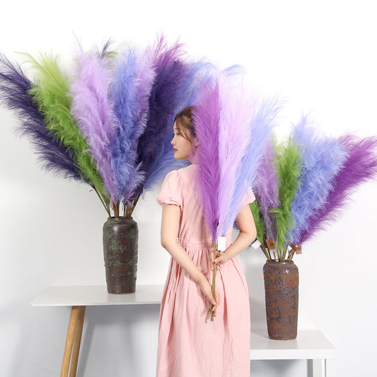 Popular Artificial Pampas Grass Fully Decorative Supplies Artificial Flower Pampas Grass for Festival Decoration