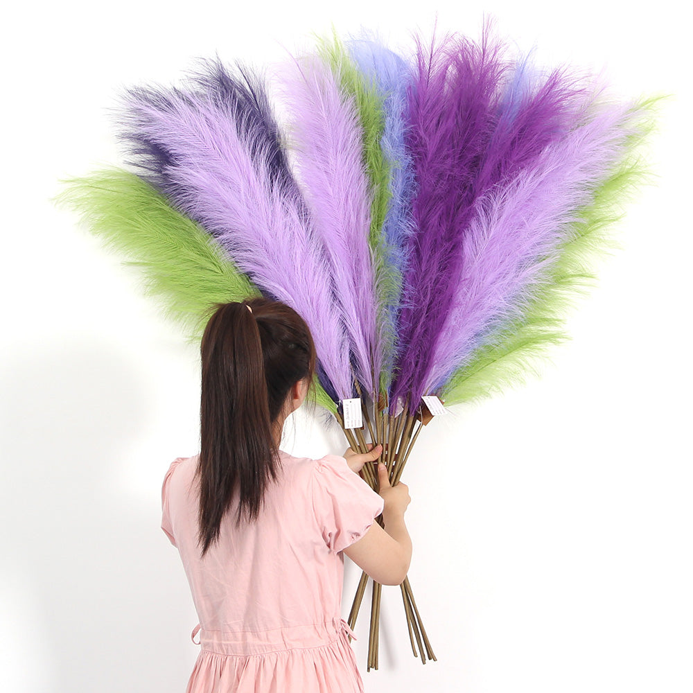 Popular Artificial Pampas Grass Fully Decorative Supplies Artificial Flower Pampas Grass for Festival Decoration