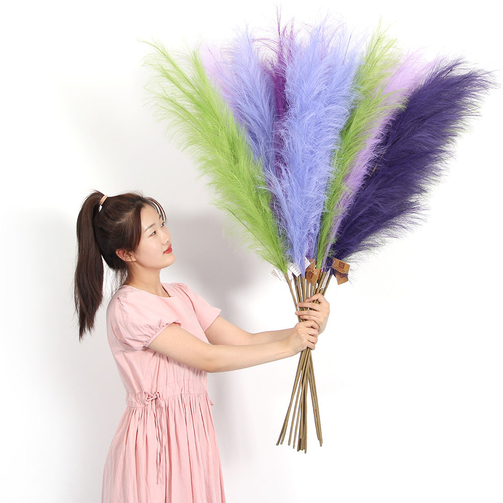 Popular Artificial Pampas Grass Fully Decorative Supplies Artificial Flower Pampas Grass for Festival Decoration