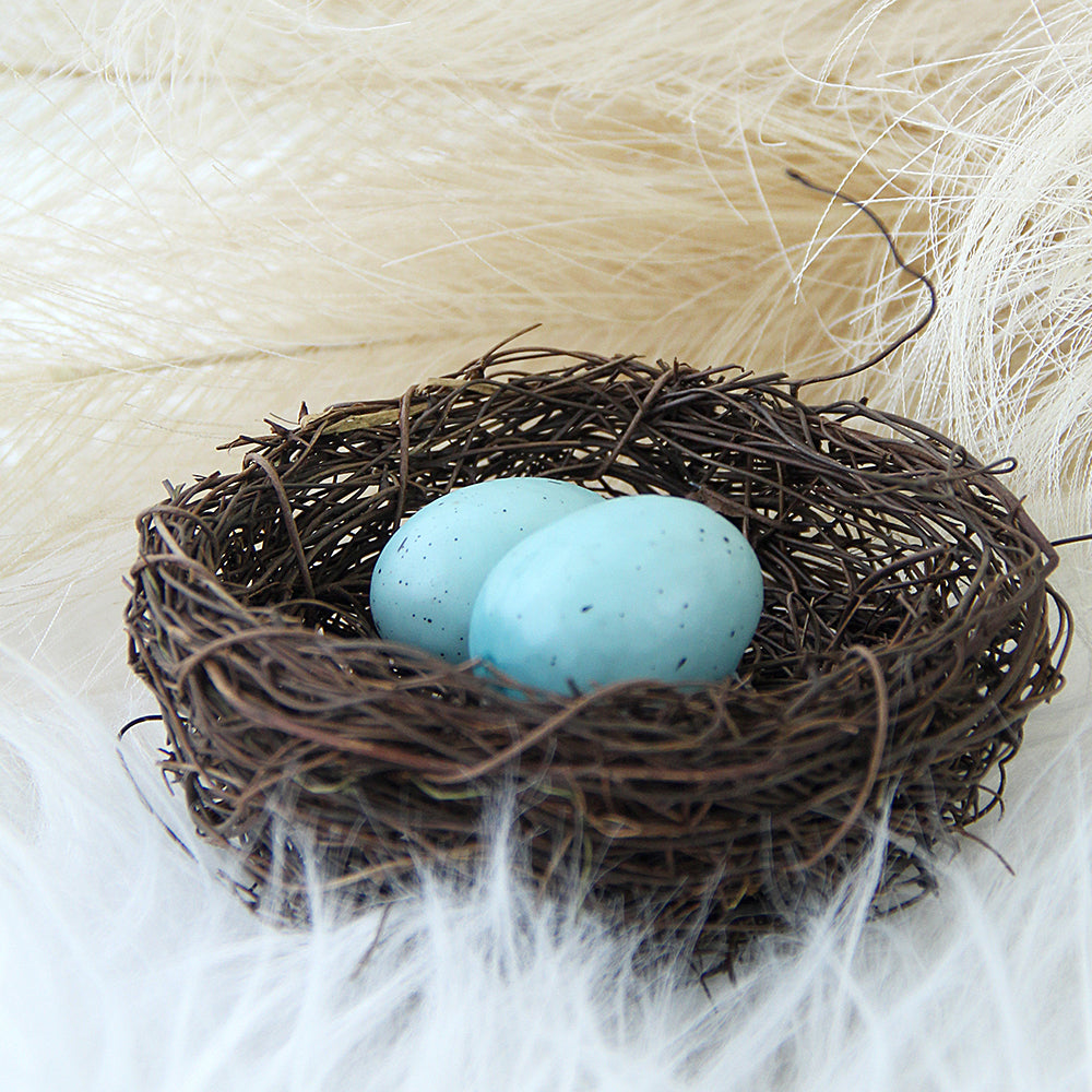 2024 Easter Decoration Multicolour 10CM Artificial Bird Nest With Easter Eggs Storage Home Garden Store Decoration