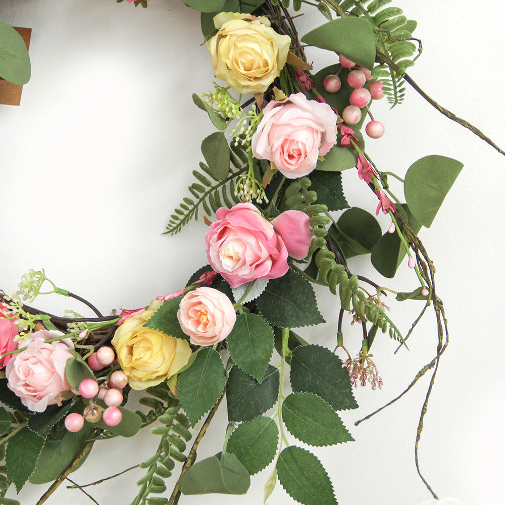 New Design Spring & Summer Wreath Artificial Flowers Home Decoration  Silk Flower Wedding Party Everyday Decoration