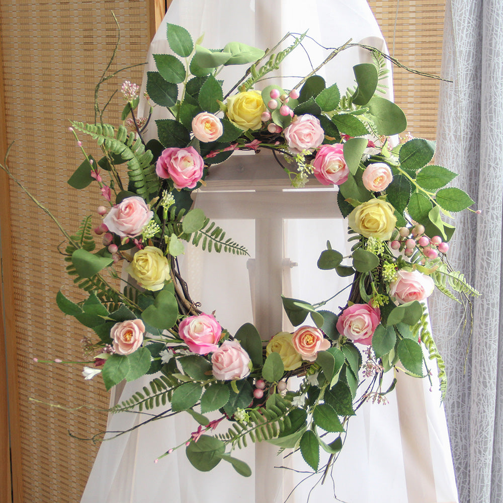 New Design Spring & Summer Wreath Artificial Flowers Home Decoration  Silk Flower Wedding Party Everyday Decoration