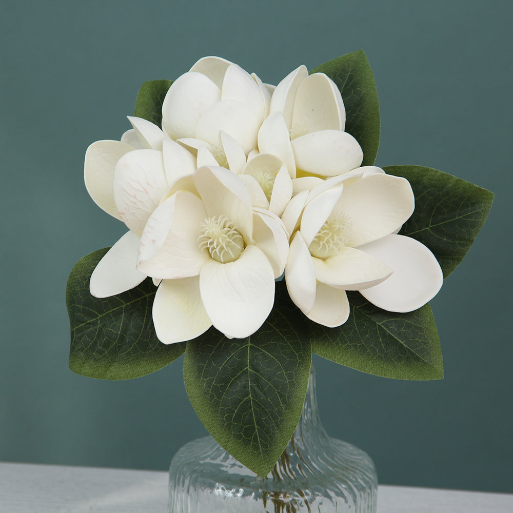 Luxury Handmade Artificial Flowers Wholesale Magnolia Flowers Artificial Wedding Flowers For Wedding Party Home Store Decoration