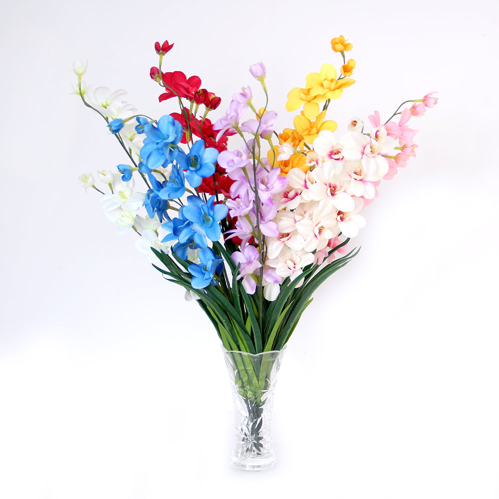 High Simulation 2-Fork Phalaenopsis Flower Real Touch Butterfly Orchid Decor Preserved Plants and Flowers for Mother's Day
