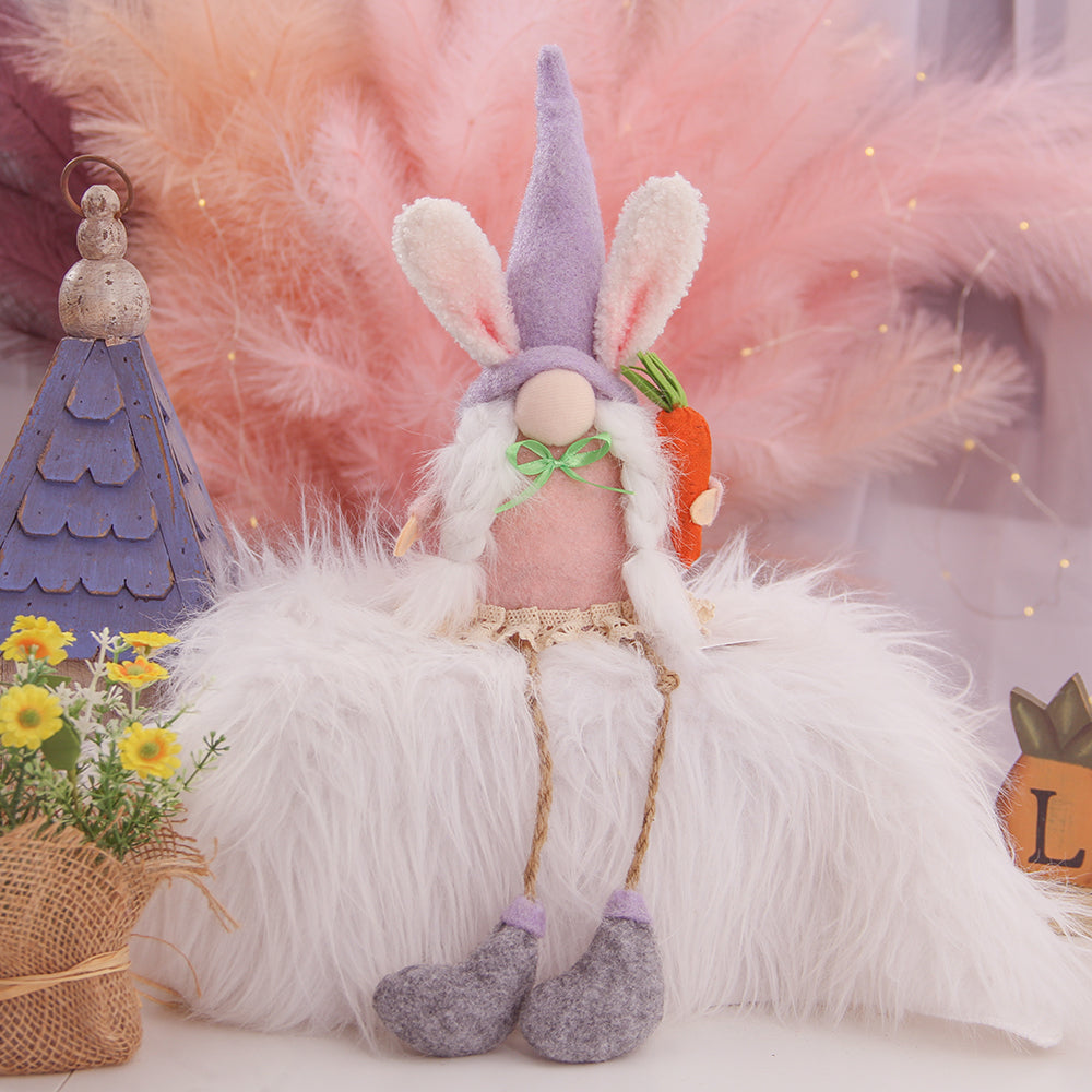 Custom Plush Toy Cute Spring Rabbit Doll Holiday Decoration Personalized Easter Gift Decorations Cartoon Bunny Gnomes