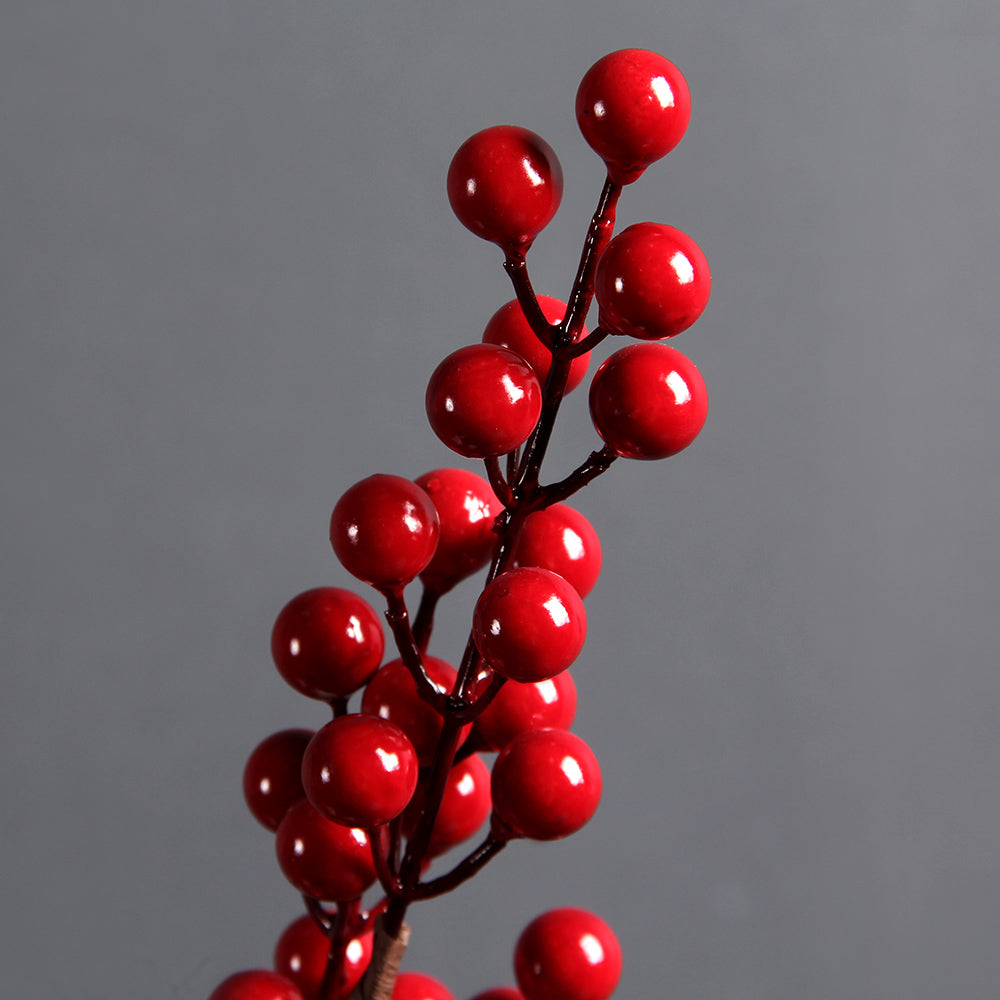 Wholesale 2023 Cheap Price Foam Artificial Christmas Decoration Artificial Berry Fruit Picks Branch Red Stems Home Decoration