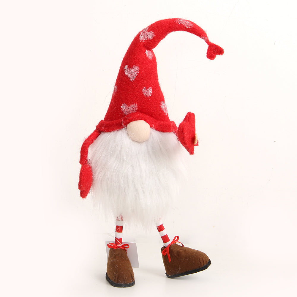 Holiday Gnome Handmade Swedish Tomte Elf Decoration Plush Doll Ornaments Christmas Gnome For Thanks Giving Day Gifts Red Stripe