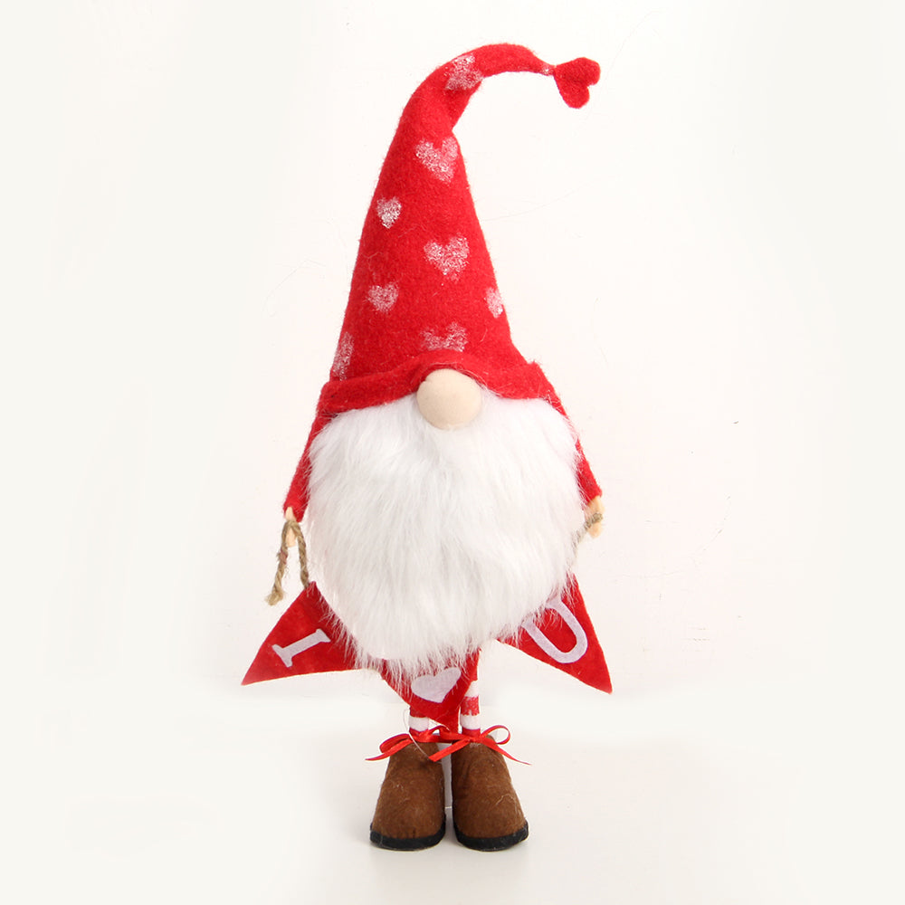 Holiday Gnome Handmade Swedish Tomte Elf Decoration Plush Doll Ornaments Christmas Gnome For Thanks Giving Day Gifts Red Stripe