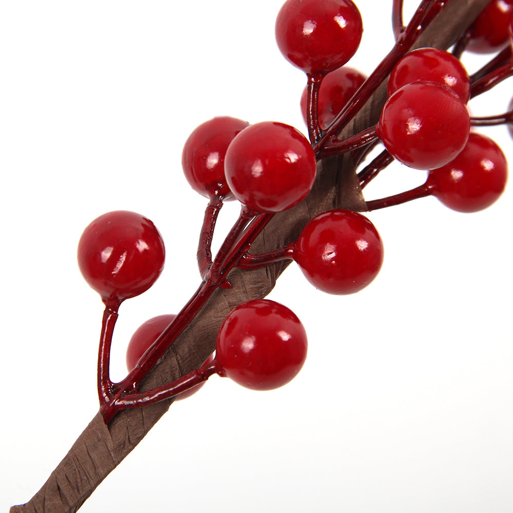 Wholesale 2023 Cheap Price Foam Artificial Christmas Decoration Artificial Berry Fruit Picks Branch Red Stems Home Decoration