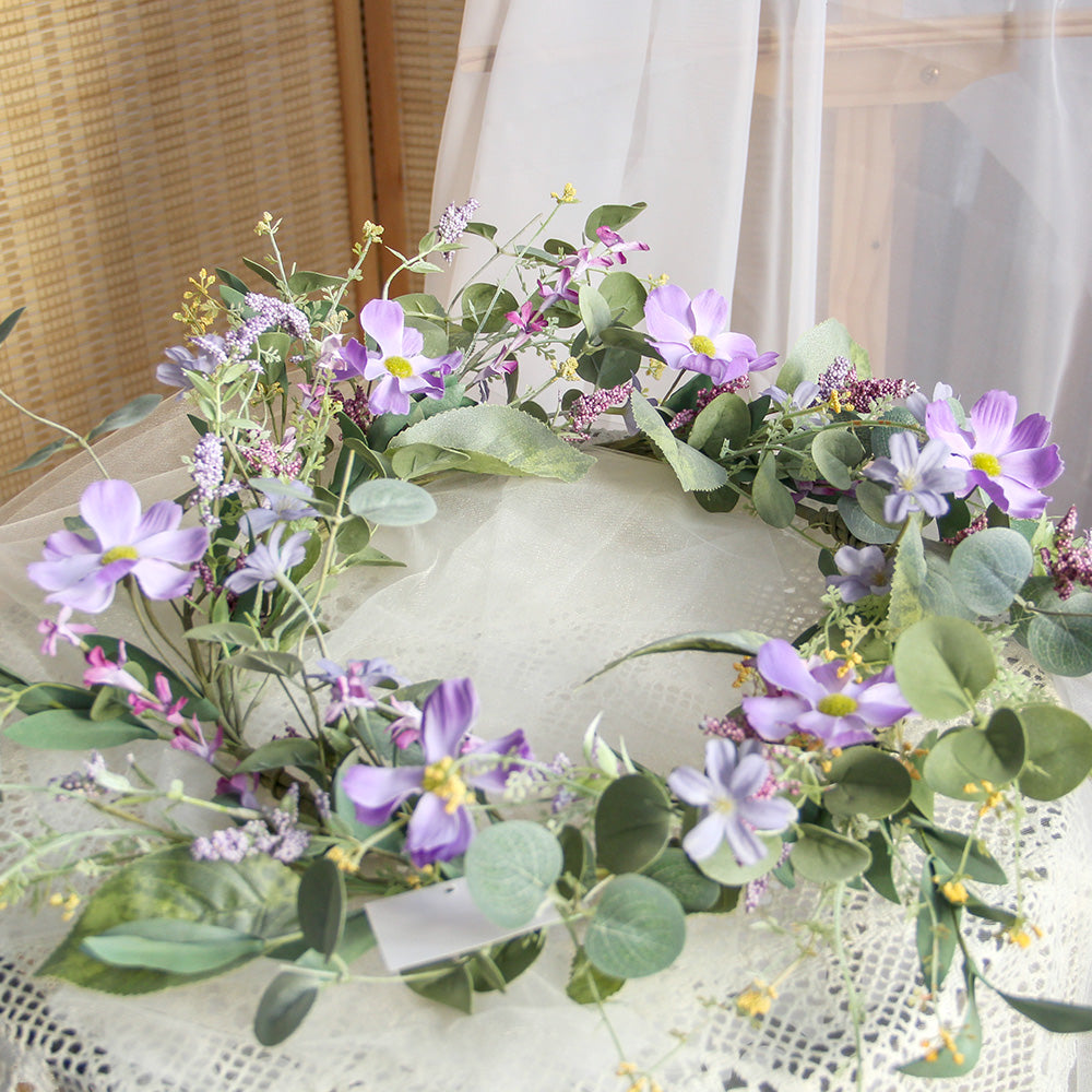 Natural Artificial Green Color Spring Summer Wreath Grapevine Branches Eucalyptus Decorative Flowers & Wreaths Plants