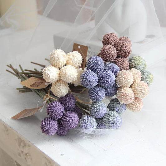 Artificial flowers 6 pcs stems ball flowers for Wedding Centerpieces Arrangements Party Home Table Garden Baby Shower