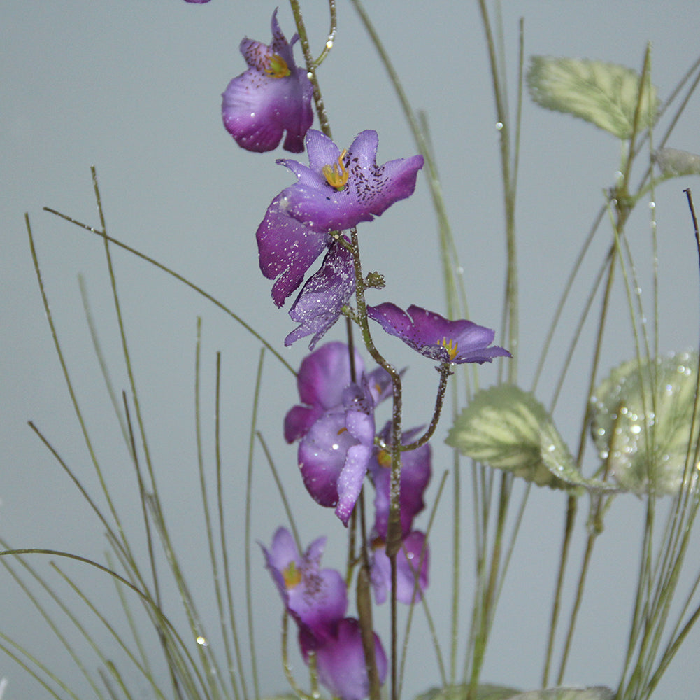 High Quality Violet Artificial Silk Pea Flowers Decorative Indoor Hot Selling Sweet Peas Blossom