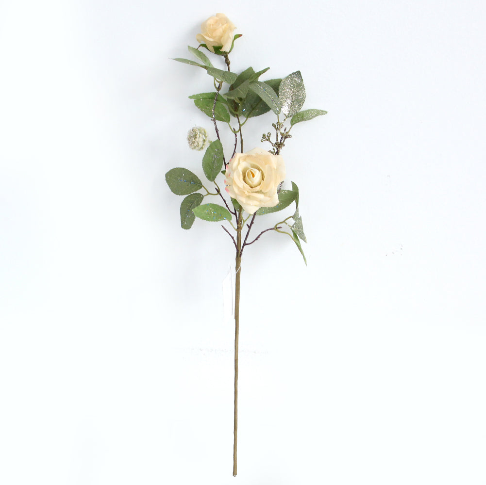 Top Quality Real Touch Latex Silk Rose Two Head Flowers Real Artificial Flower for Bouquet