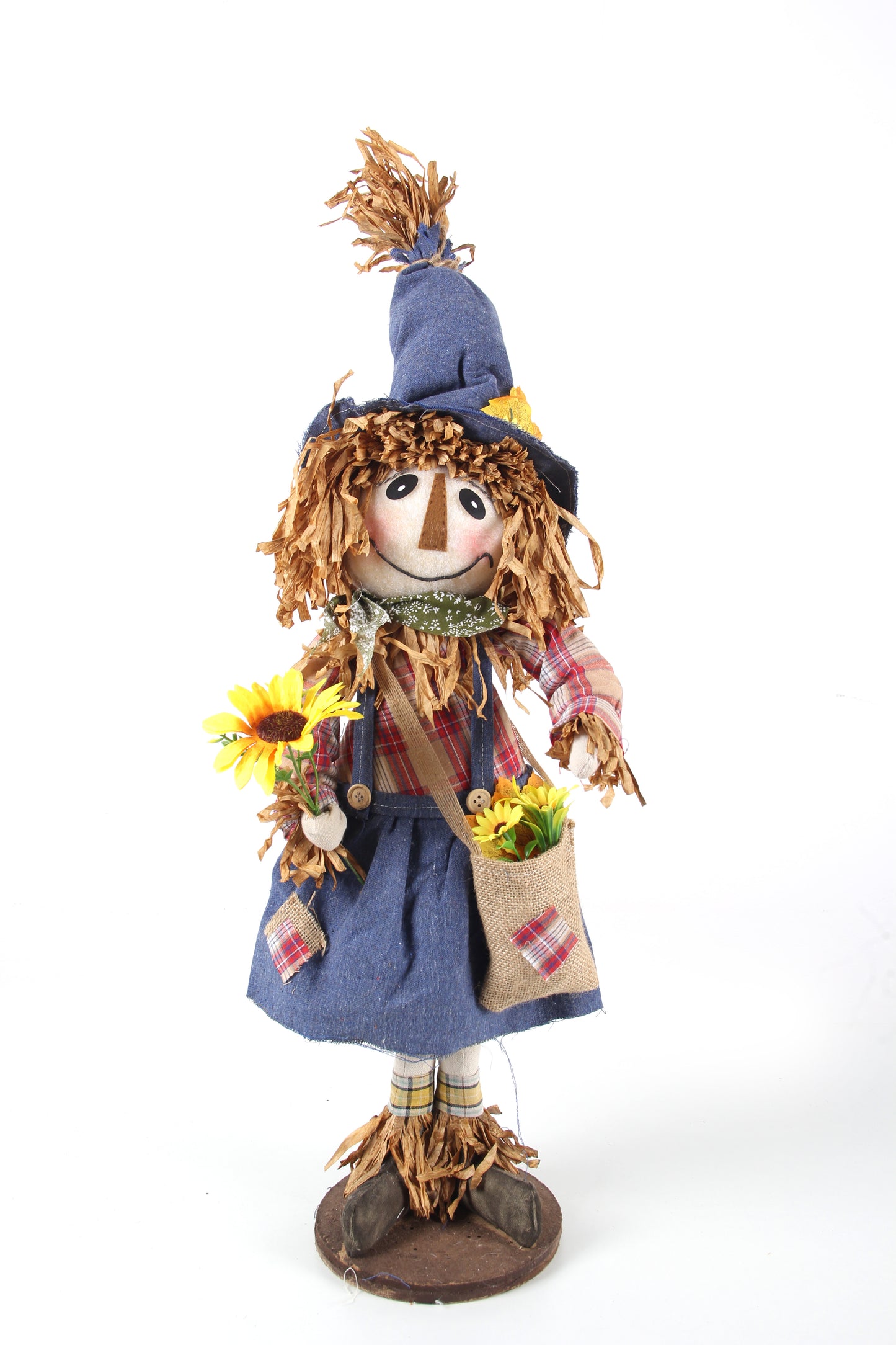 Wholesale Harvest Standing Scarecrow Ornamemt Plush Scarecrow Thanks Giving Day Stuffed Scarecrow Doll