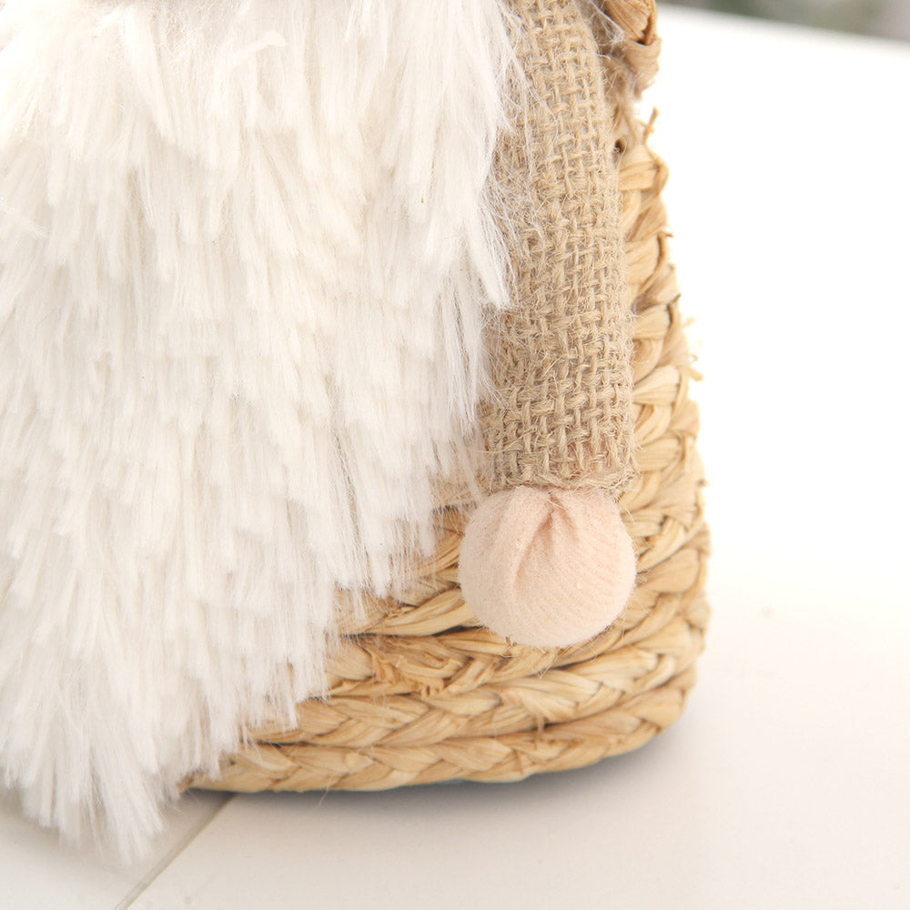 New Christmas Beige Handmade Santa Scandinavian Gnome For Xmas Tabletop Decoration Tomte Plush Doll