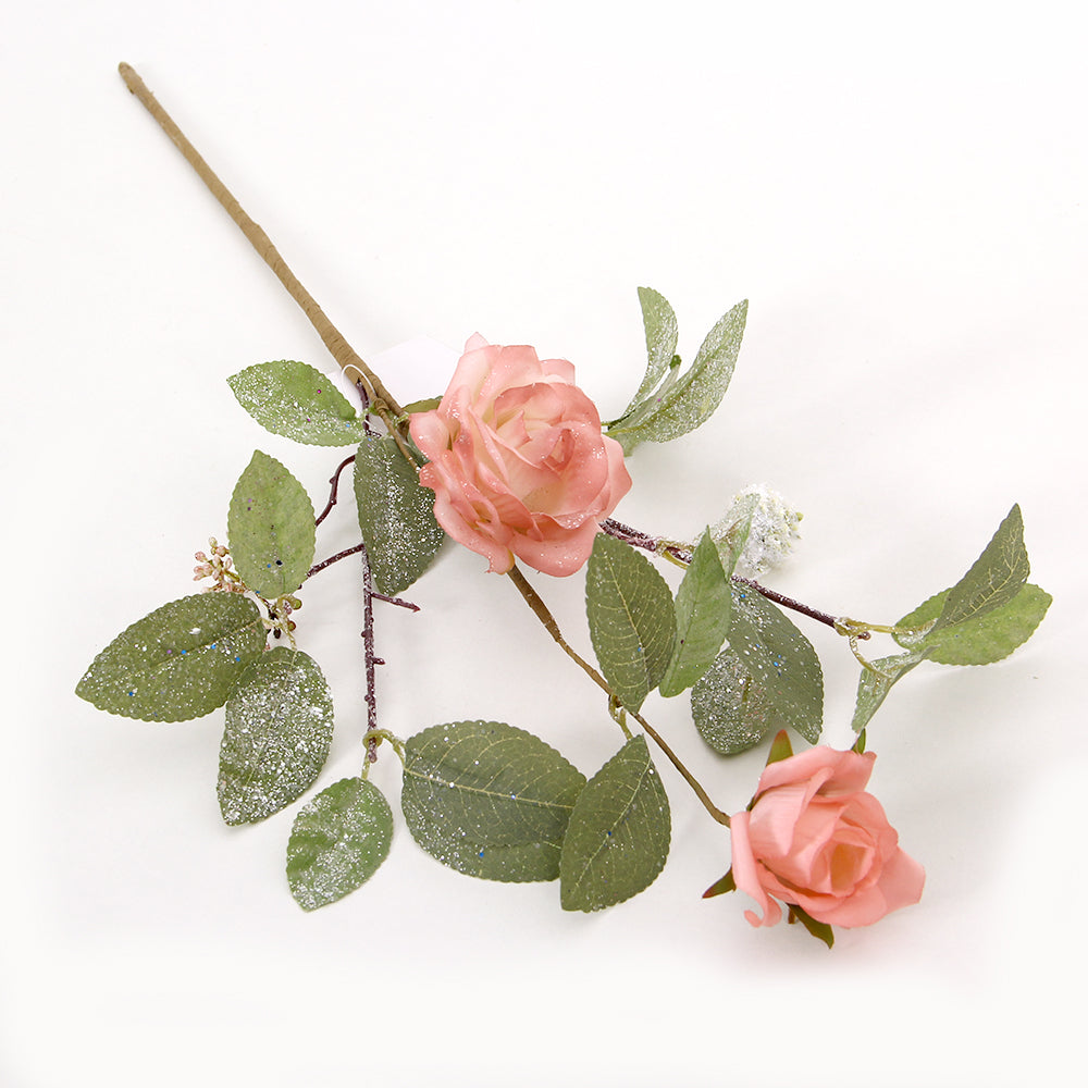 Top Quality Real Touch Latex Silk Rose Two Head Flowers Real Artificial Flower for Bouquet