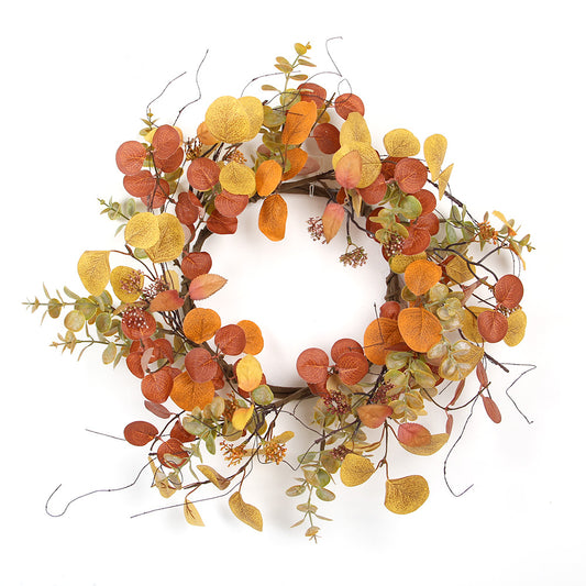 High Quality Fall Wreaths High Quality 40cm Autumn Decorative Flowers, Wreaths and Plants Decorative Wreaths For Home Decor