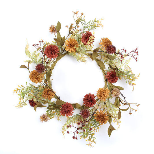 Popular Artificial Wreaths Indoor Decorative Wreaths High Simulation Floral Wreath For Front Door