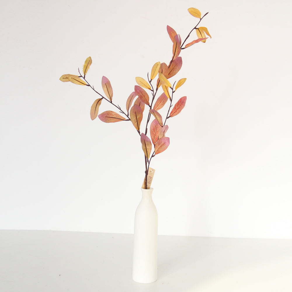 2024 New Products Single Branch Artificial Olive Leaf Autumn Multicolour Artificial Leaves For Store Home Hotel Decoration