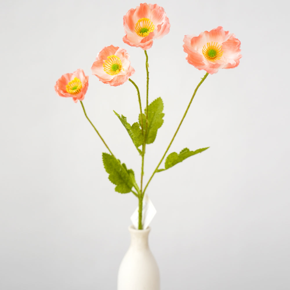 Newly Design Artificial Poppy Flower Silk Poppy Artificial Flower Arrangements For Indoor and outdoor Decorative Flowers