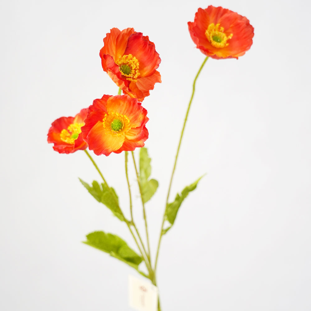 Newly Design Artificial Poppy Flower Silk Poppy Artificial Flower Arrangements For Indoor and outdoor Decorative Flowers