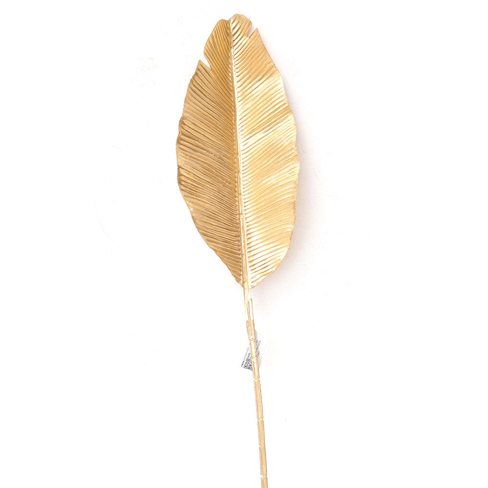 Festival Decoration Picks 90cm Artificial Banana Leaf Golden Plastic Artificial Branches For Home Party Christmas Decorations