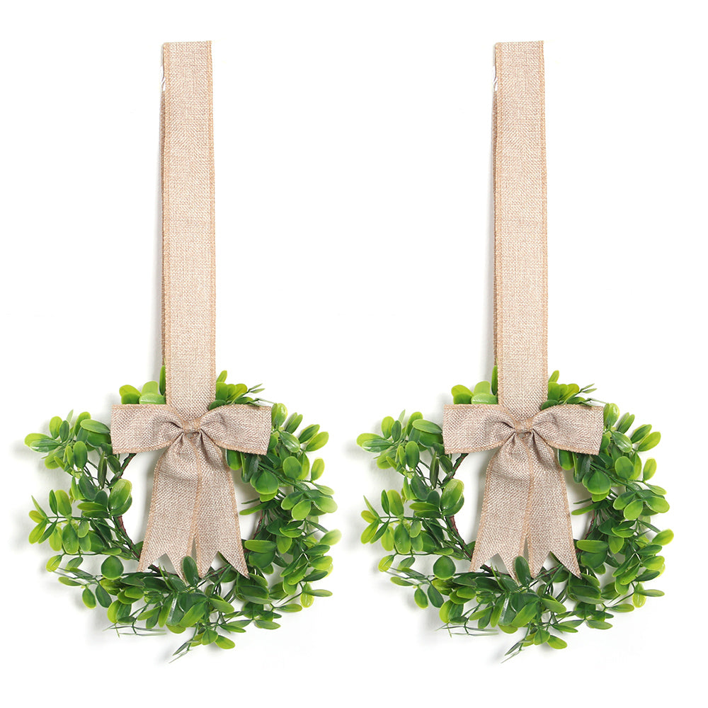 Competitive Price Decorative Wreaths Swags With Artificial leaf Door Hanger Wreath Set of Two Artificial For Home Decoration